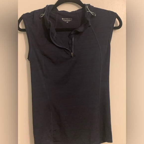 Athleta Pacifica Contoured Hooded Tank - Women, navy, size XS - Picture 4 of 10